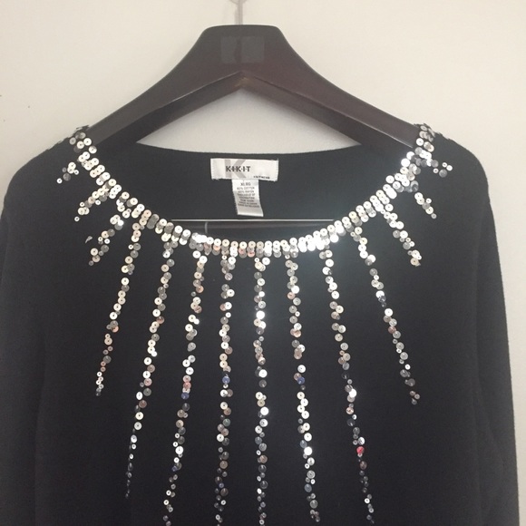 Kikit sequined Long Sleeve Top. XL - Picture 2 of 7